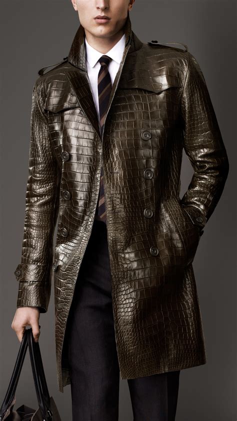 burberry alligator trench coat